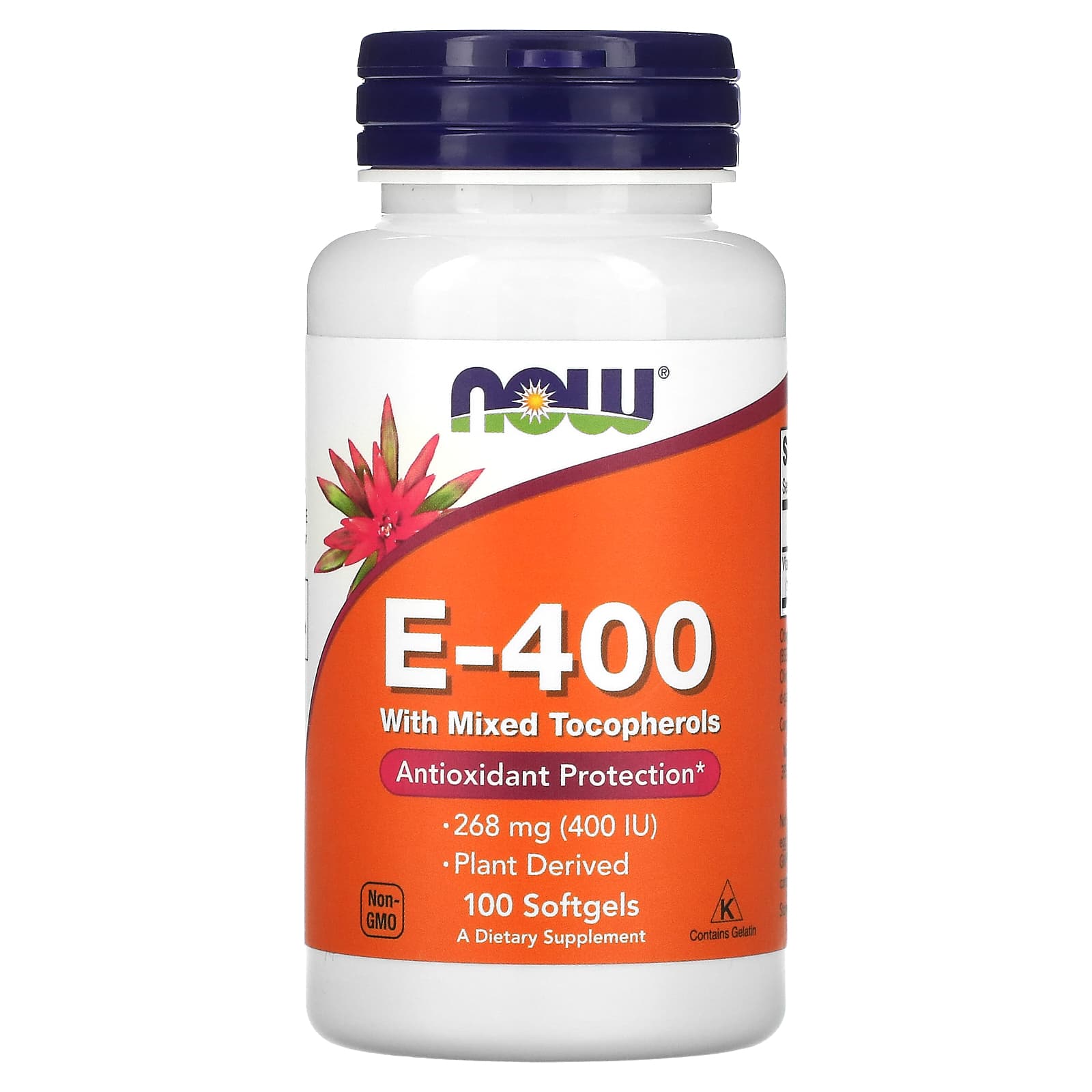 ویتامین E-400 ناو فودز – با ترکیب توکوفرول‌ها (۱۰۰ عدد)ویتامین‌ها و مکمل‌ها /ویتامین E / آنتی‌اکسیدان و سلامت پوست، مو و قلب