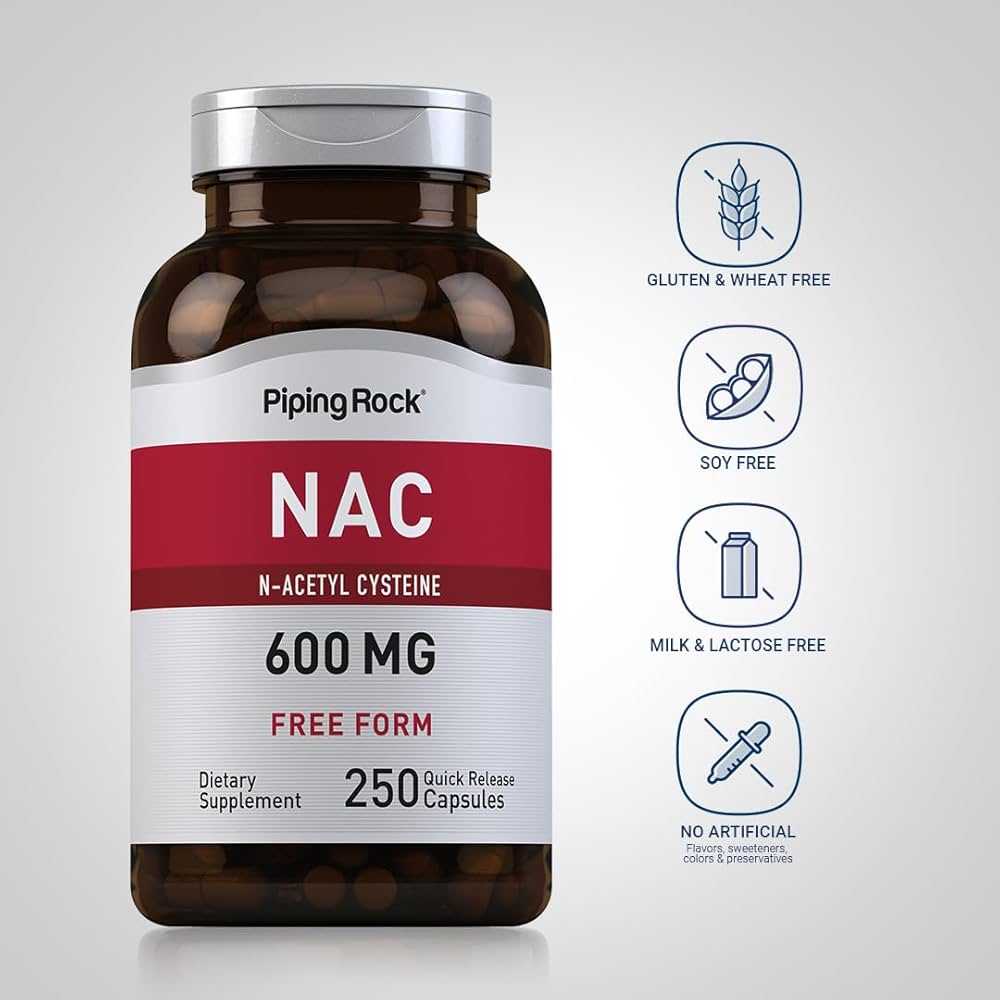 کپسول ان-استیل سیستئین 600 میلیگرم پایپینگ راک | 250 عدد