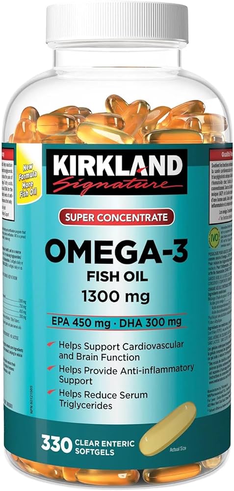 امگا 3 _1300میلی گرم کرکلند سوپر کنسانتره (Kirkland Omega-3) غلظت بالا + جذب عالی | 330 سافت‌ ژل