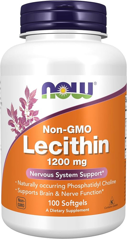 لسیتین 1200 میلیگرم ناو فودز | حمایت از سیستم عصبی و مغز – تقویت حافظه و کبد – 100 سافتژل