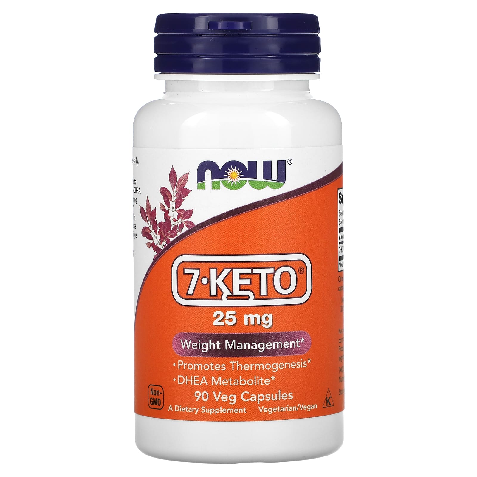 مکمل 7-Keto ناو فودز ۲۵ میلی‌گرم – چربی‌سوزی و افزایش متابولیسم | ۹۰ کپسول