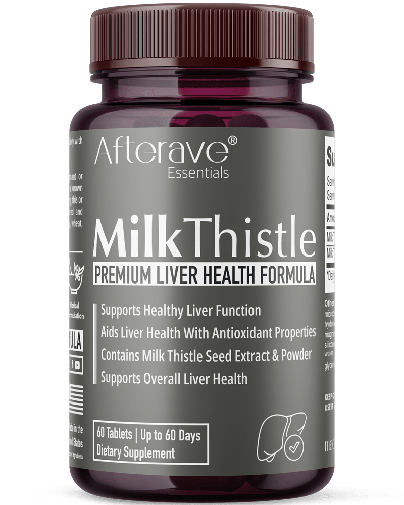 قرص خار مریم Afterave Milk Thistle 60 عددی تقویت کبد و سم‌زدایی