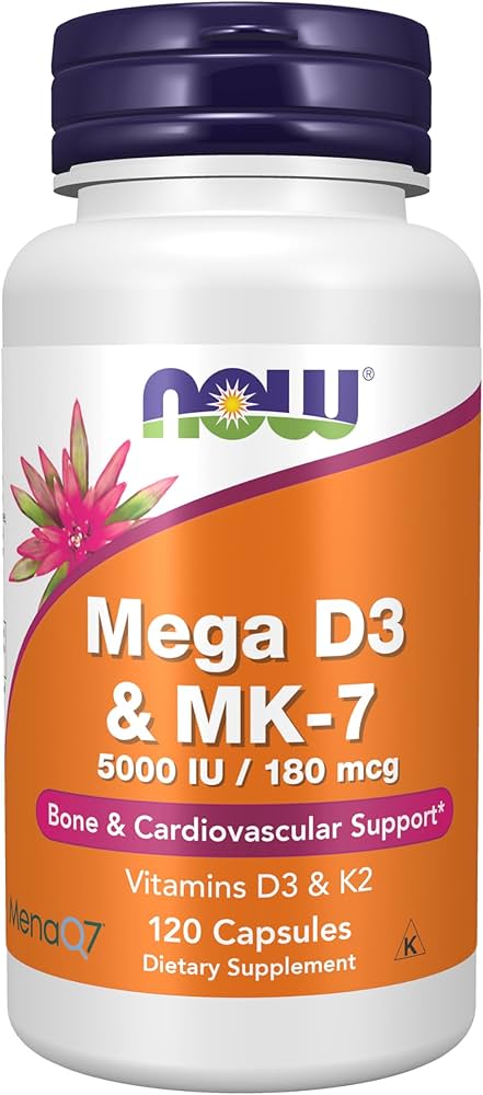 مگا ویتامین D3 و K2 (MK-7) ناو فودز ۱۲۰ کپسول