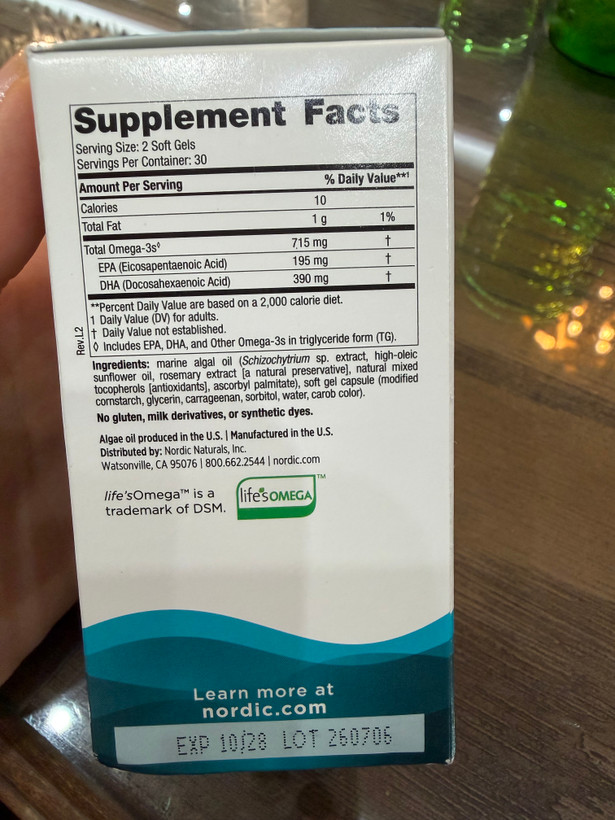 کپسول نرم امگا ۳ گیاهی جلبکی نوردیک نچرالز (Algae Omega)